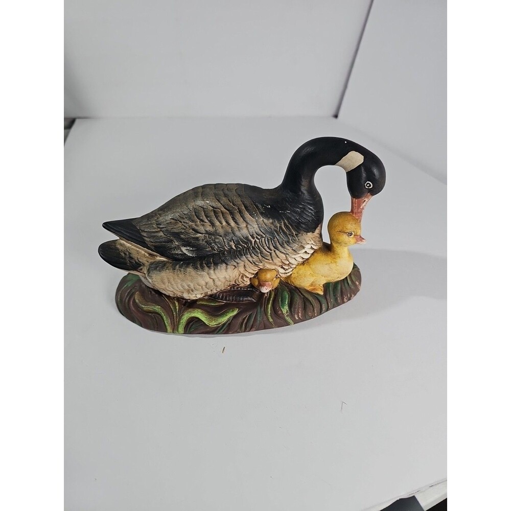 Vintage Atlantic Mold Hand Painted Mother Goose Ceramic Duck Figure